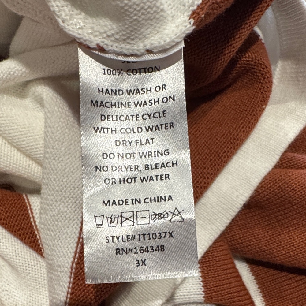 First Love Brown and White Striped Top - Picture 6 of 6